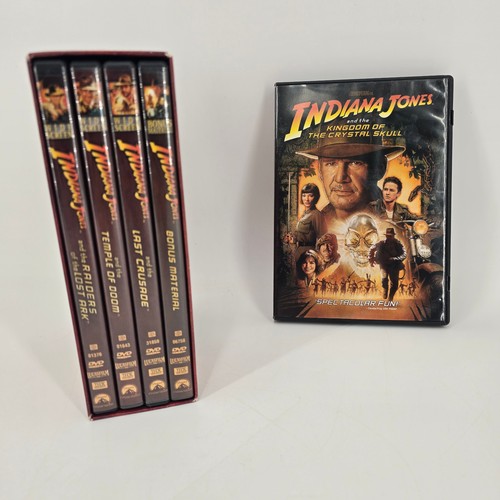 Indiana Jones Adventure Collection DVD 4-Disc Box Set PLUS Kingdom Crystal Skull - Picture 2 of 10