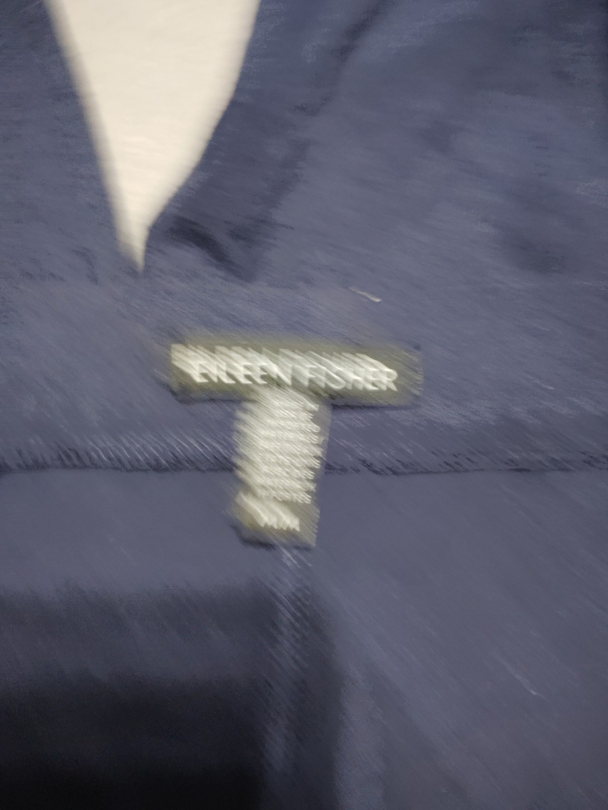 NWOT Eileen Fisher Pull On Viscose Spandex Stretch NAVY Pants Pockets Resort L image 7