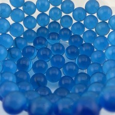 80 Cobalt Blue UV Reactive Glass Toy Marbles    1940s VTG Lot