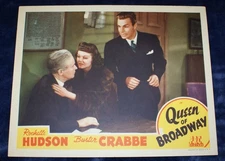 Original Lobby Card Queen of Broadway Buster Crabbe Rochelle Hudson  11" x 14"