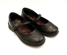 AETREX E360W Black Leather Mary Jane Comfort Shoes Ladies UK5.5 US7.5XW EU39