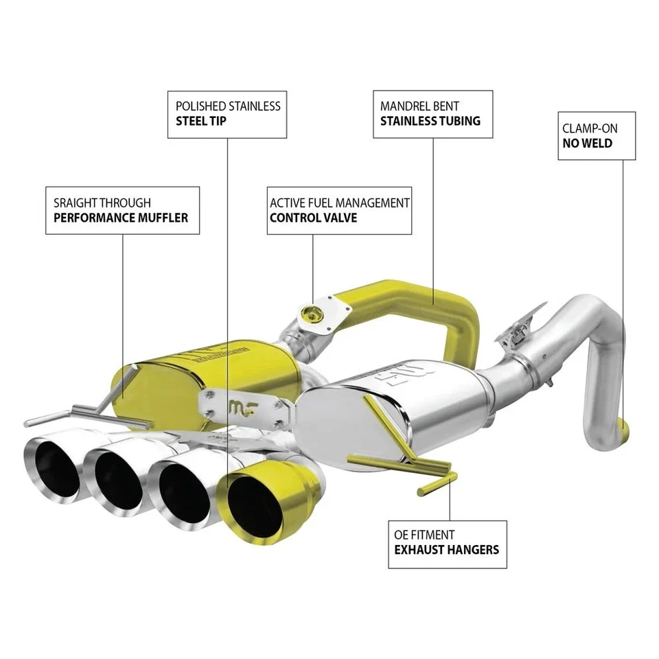 For Chevy Bel Air 55-57 Exhaust System Street Series Stainless Steel Foto 3 de 4