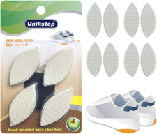 Unikstep 4 Pairs Shoe Heel Repair Plates Taps, Sneaker Heel Single Side Worn Rub