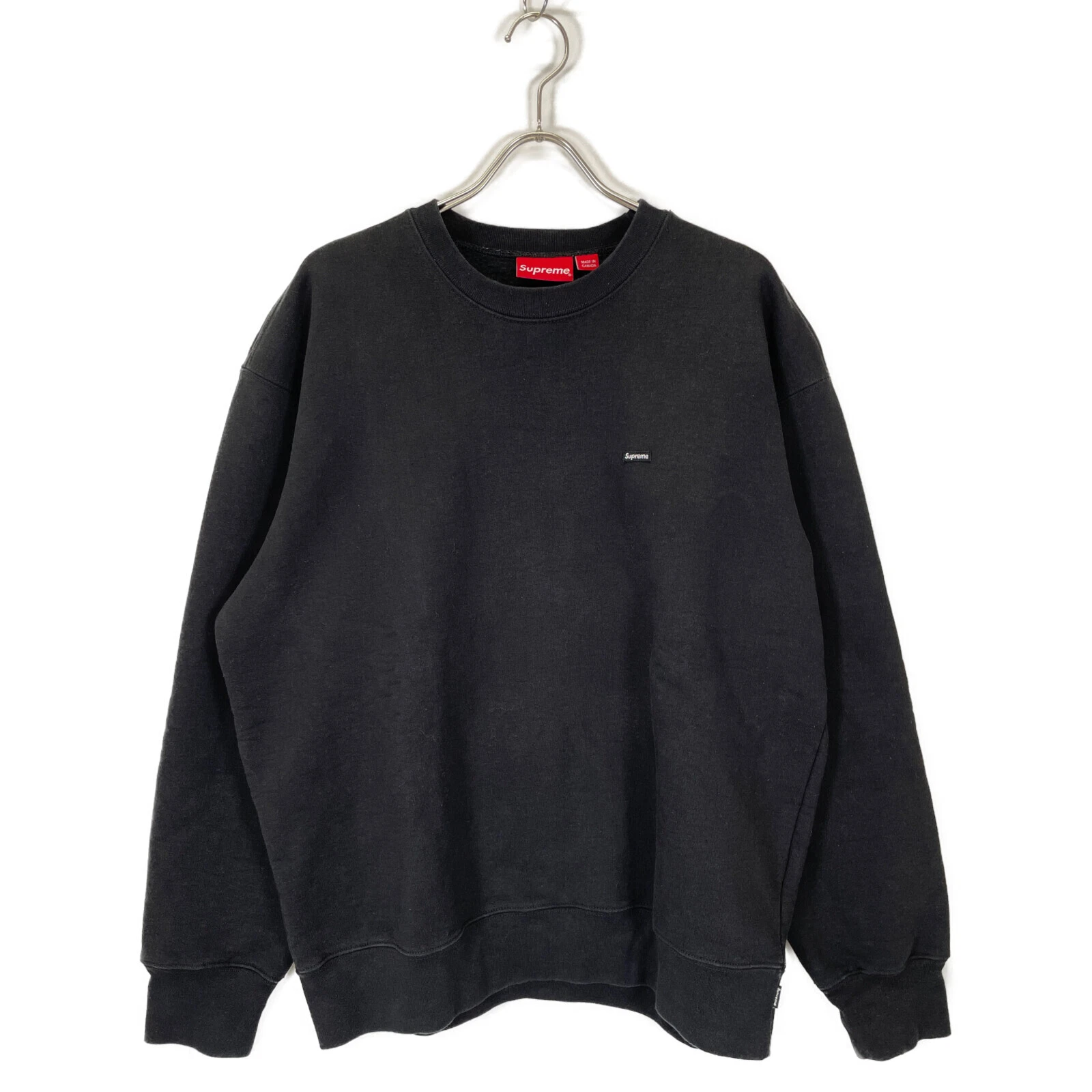 Sweat shirt Supreme 21 acier inoxydable noir petite boîte logo hauts L noir