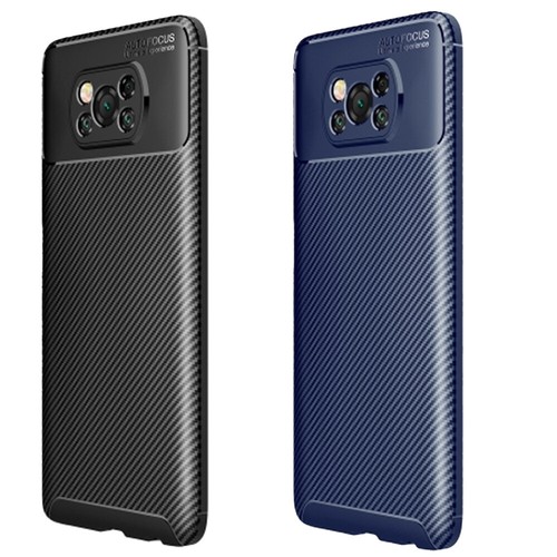 Vinciann Custodia Flessibile Carbon Look Per Xiaomi Poco X3 E X3 NFC – Protezione Elegante Con Effetto Carbonio