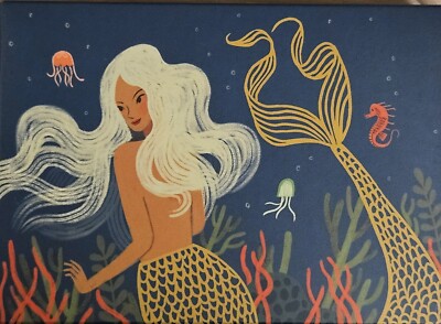 14 COUNT Papyrus Blank Cards with Envelopes  Mermaid Sea Life In Box