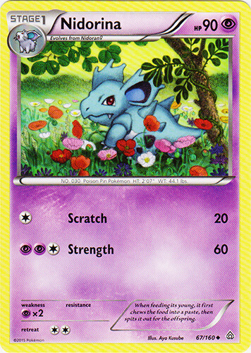 Pokemon - Nidorina - 67/160 - Uncommon - XY - Primal Clash - LP