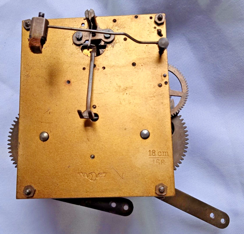 Kienzle 18cm mechanical clock movement PENDULUM & HANDS CHIME RING