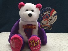 Limited Treasures State Quarters Coin Collectible Teddy Bears Illinois  21