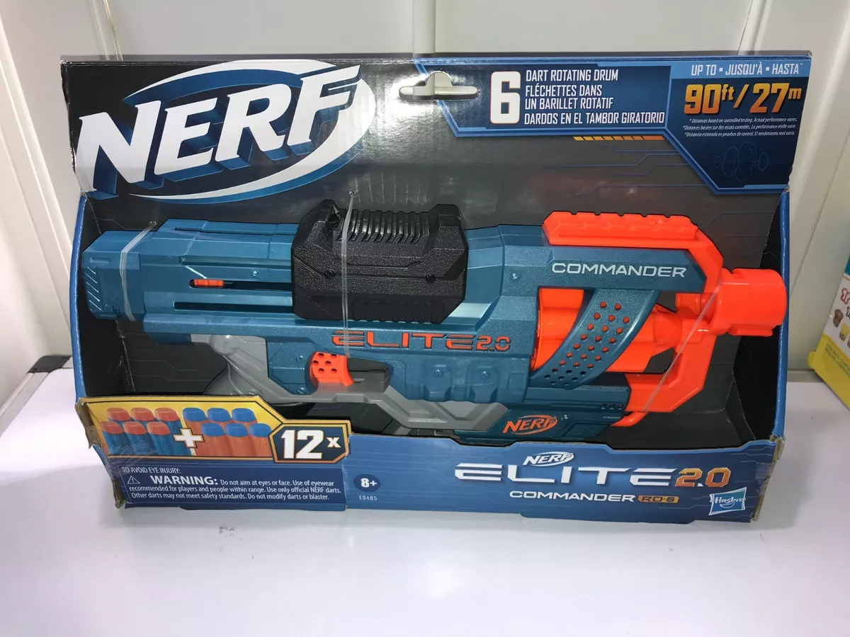 Lança Dardos Nerf Elite 2.0 Commander Rd-6 Tambor Giratório para 6