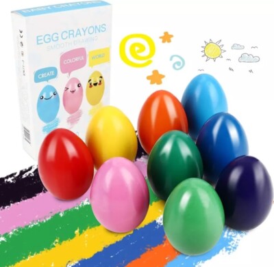 Palm Grip Crayons Set 9 Colors Non Toxic Crayons Washable Paint Stackable Toys