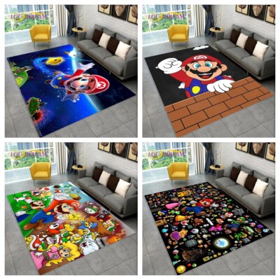 3D Mario-Bros Game Area Rug,Carpet Rug for Home Skid resistant carpet Cartoon