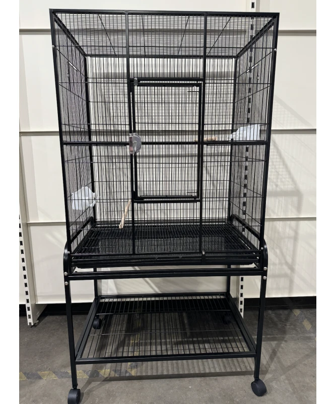Parrot-Supplies Florida Premium Parrot Cage with Stand - Black