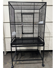 Parrot-Supplies Florida Premium Parrot Cage with Stand, - Black