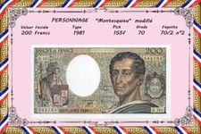 🤩200 Fr Montesquieu type 1981 Modifié de 1994 n°série palindrome Faye70/2  n° 2