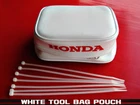 Fit Honda XR600R XR600 R 85-00 XR650L XR650 L 93-12 WHITE TOOL BAG POUCH [mi]