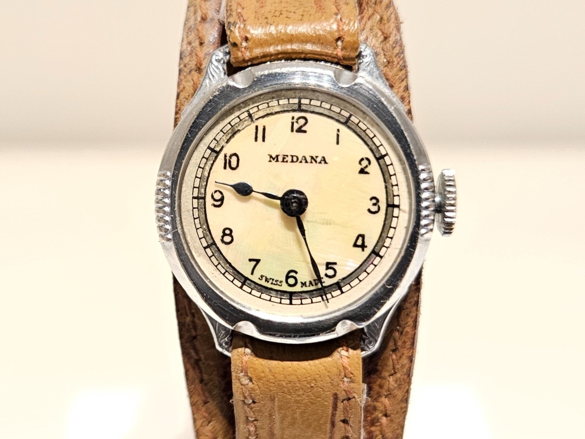 ANTIQUE TRECH WW1-WW2 21mm MOTHER OF PEARL DIAL LADIES SWISS WATCH