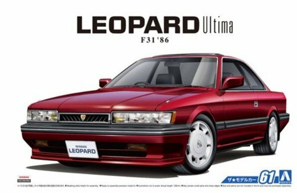 ミニカー MARK43 1/43 Nissan Leopard Ultima F31 Aoshima 1/24 Scale The Model Car(61)Kit Nissan Leopard 3.0 Ultima