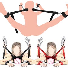 Nylon Sex Pillow Straps Belt Wrist Handcuffs Ankle Leg Cuffs for women