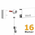 Bilderleisten Galerieleisten Komplett Set - Klassik Weiß 16 Meter - Bilderleiste