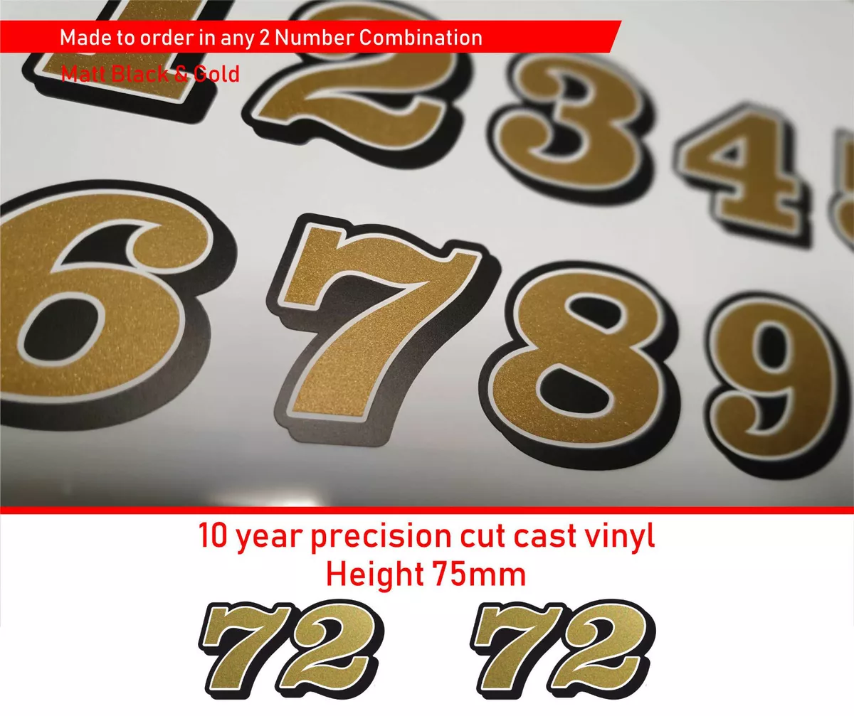 Vintage racing cheap number decals