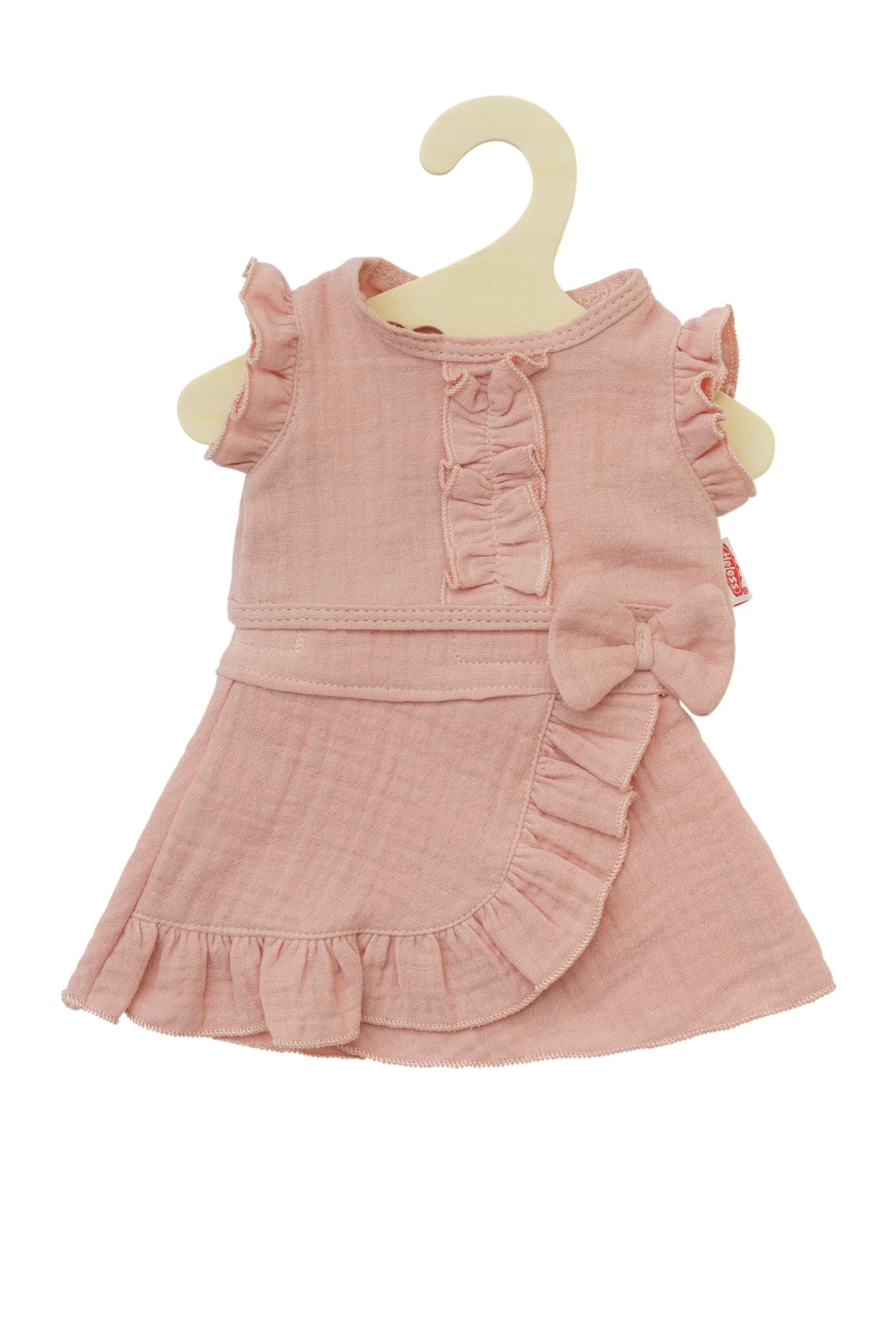 Heless 1423 - 100% organic cotton doll clothes set of 2 with wrap skirt and ruff