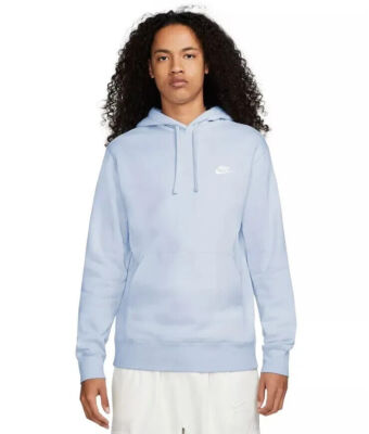 Nike Mens Sportswear Club Fleece Pullover Hoodie Football Grey BV2654-085 L