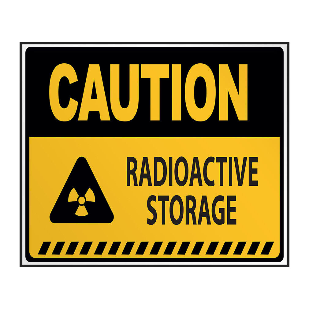 Industrial Decals Horizontal Vinyl Stickers Caution Radioactive
