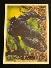 2024 Skybox Marvel Masterpieces '92 Platinum Black Panther Leather Parallel #4
