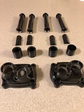 Harley lifter blocks pushrod tubes MILWAUKEE EIGHT M8 GLOSS BLACK POWDER COAT