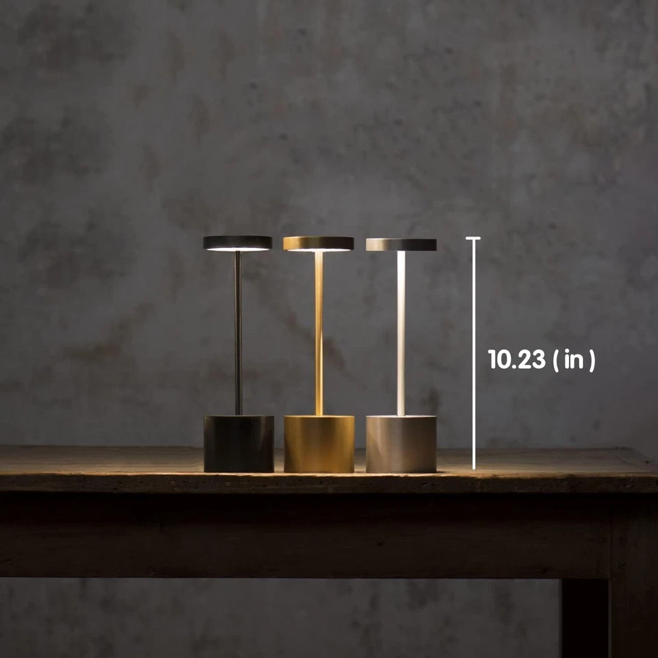 SAKRINGT Pack 2 Lámparas de Mesa Recargables, Lámpara de Mesa LED Inalámbrica, Batería 5000mAh... Foto 2 de 4