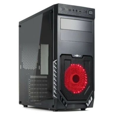 CASE GAMING MYKA CG-P01 MERCURY ATX 2X USB 2.0 + 1X USB 3.0 VENTOLA 33 LED rossa