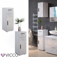 Midischrank Badschrank BadezimmermöBel Irma Weiß Hochglanz Modern 30X81 Cmvicco