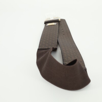 New MICHAEL KORS MK Logo Brown Part Elastic Belt With Gold  display picture 1