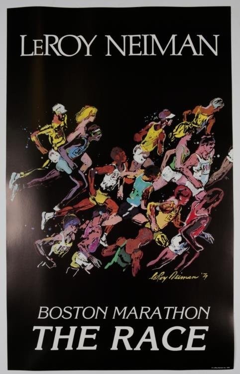 LeRoy Neiman Boston Marathon The Race 1979 Poster