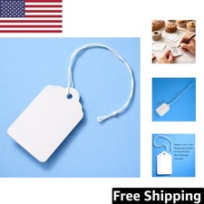 Bulk 1000 Small Sturdy Marking Tags with Cotton String for Crafting Pricing