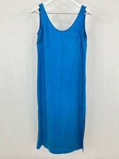J Crew Collection Midi Slip Dress SZ XS Blue Women Shift Sundress Lightweight