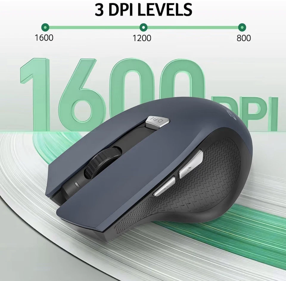 Acer Wireless Mouse for Laptop, 2.4GHz Computer Mouse 3 Adjustable DPI 6 Buttons - Image 3 of 4