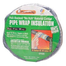 Frost King Cf42x 3" X 25 Ft. Cotton & Foil Pipe Insulation Wrap