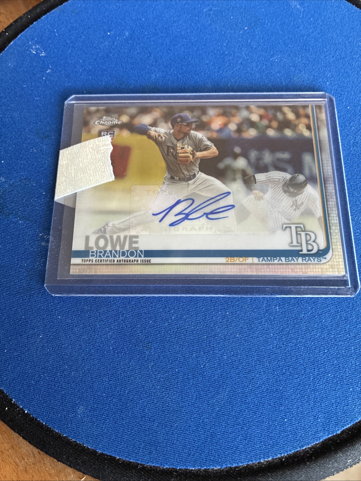 2019 Topps Chrome - Rookie Autographs Brandon Lowe #RA-BL (AU, RC)