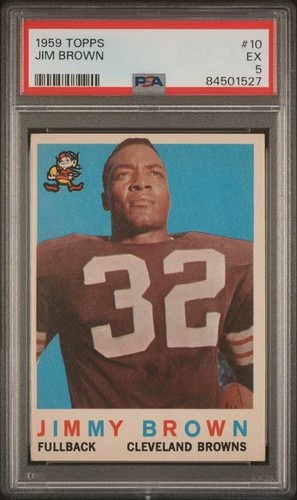 1959 Topps Jim Brown #10, PSA EX 5