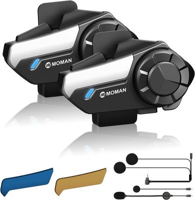Moman H2S Motorcycle Intercom 1000M Communication Headset Noise Cancellation 