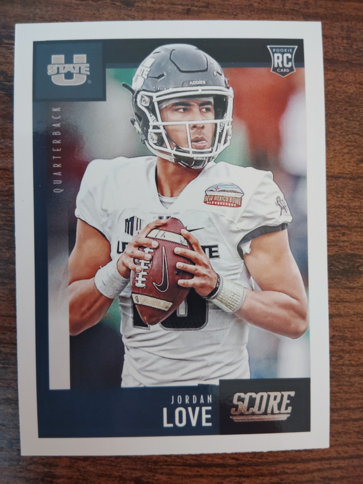 2020 Panini Score Jordan Love #361 Rookie Rookies Utah State Aggies
