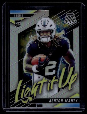 ASHTON JEANTY 2025 Panini Mosaic Football Silver Prizm Raiders Light It Up