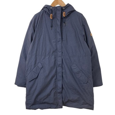 AIGLE Water-Repellent W WR CL Hooded Down Jacket ZBF007J Size 40 Blue Women USED