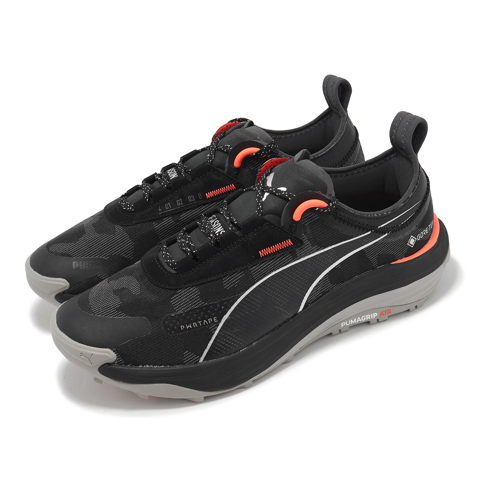 Puma Voyage Nitro 3 GTX Gore-Tex Black Orange Men Trail Running Shoes 377838-01