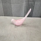 vintage Fenton Art Glass "Bird of Happiness" figurine in Rosalene pink slag...
