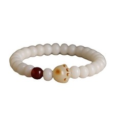 Cat Paw Print Beaded Bracelet for Women, Bodhi Pet Pawprint Stretch Bracelet for