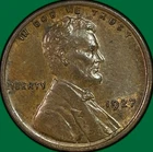 1927 Lincoln Wheat Cent Choice Almost Uncirculated AU+ Coin #40028