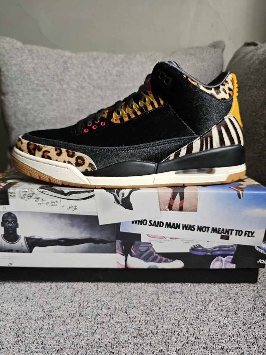 Nike Air Jordan 3 Retro size 12. Animal Instinct SE Print Tiger